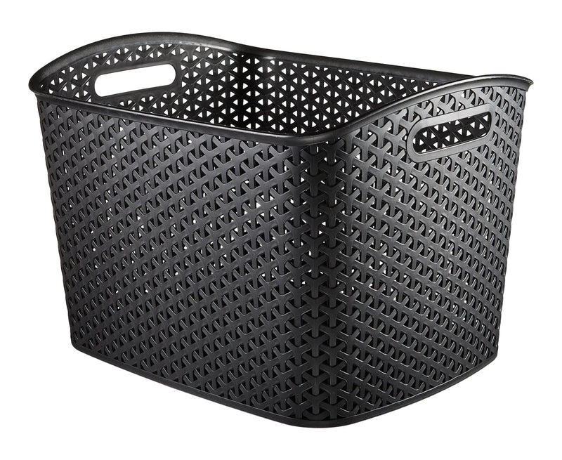 My Style Extra Large Woven Storage Basket, Black O3X3