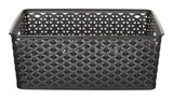 My Style Woven Storage Basket, Medium, Black A0V2 - product image 1