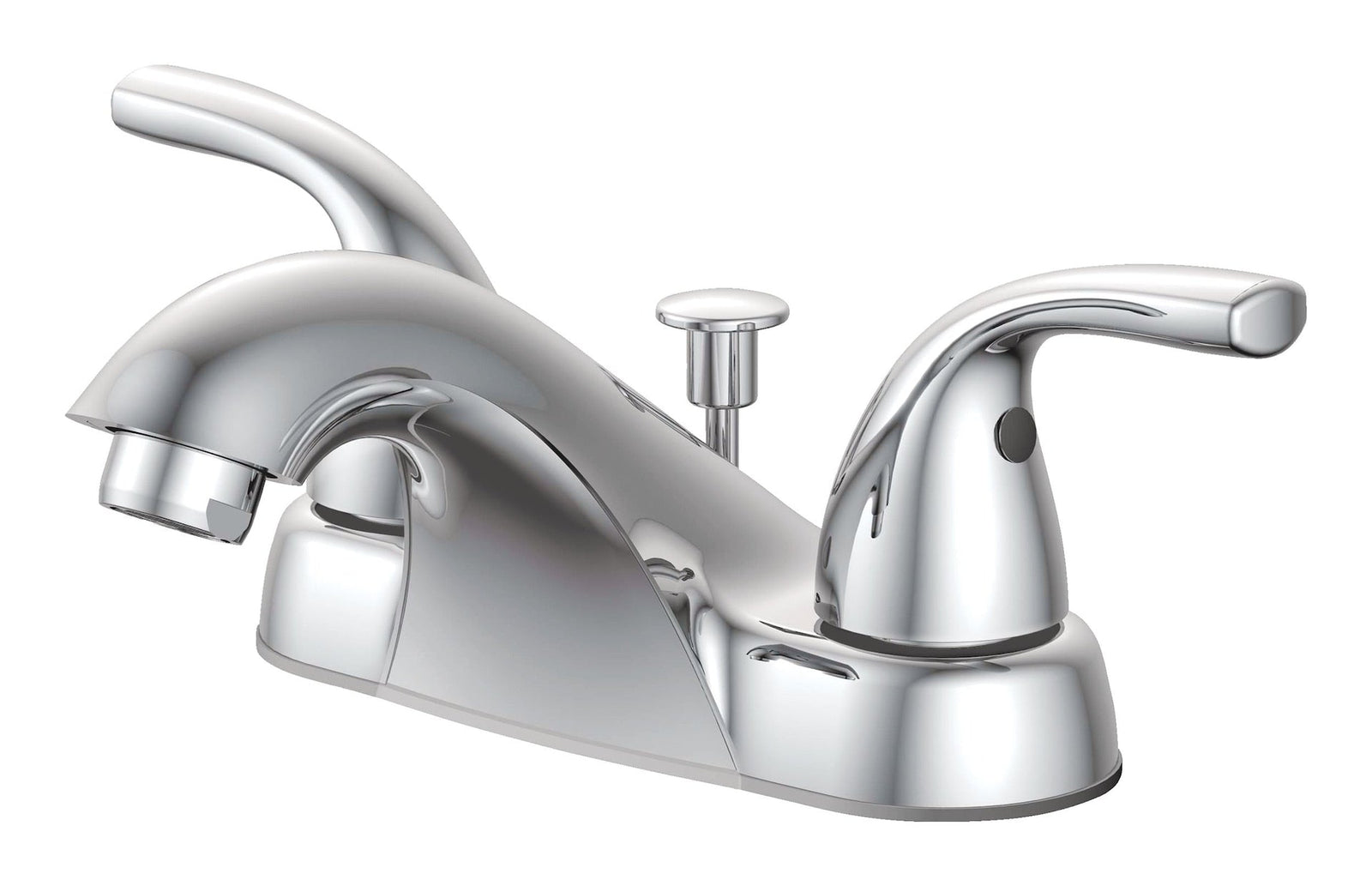 Renovate Double Handle Bathroom Sink Faucet with Pop-up Drain, 4-in Centreset, Chrome E0T6 - product image 1