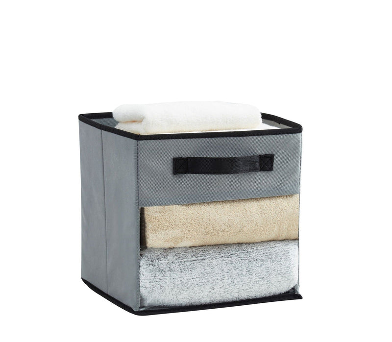 Collapsible Transparent Front Cube, 11-in, 6-pk, Grey U2A3