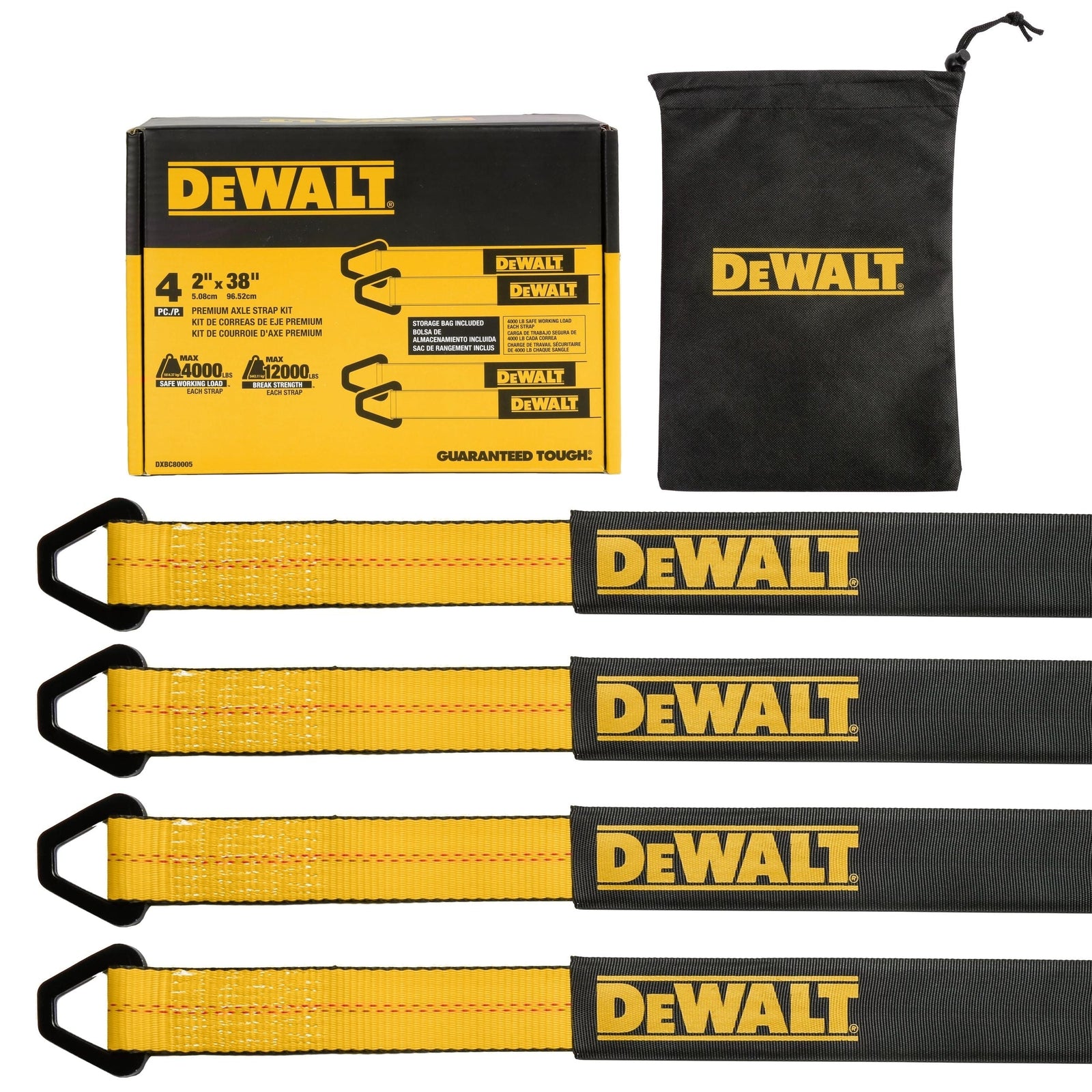 DXBC80005 Premium Axle Strap Kit, 12000-lb Break Strength, 4-pk V4J5 - product image 2