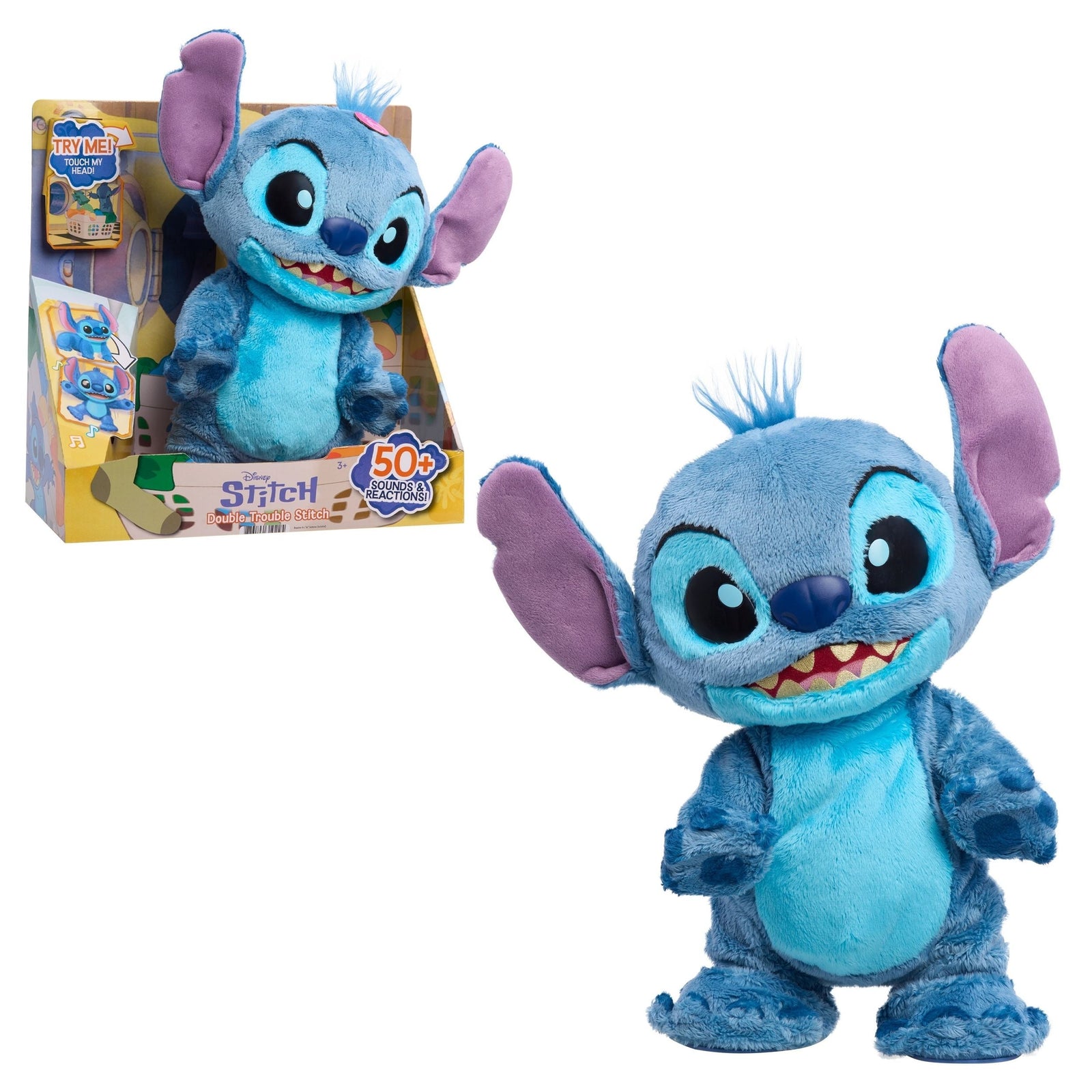 Stitch Double Trouble Interactive Plush, Blue D9U2 - product image 1