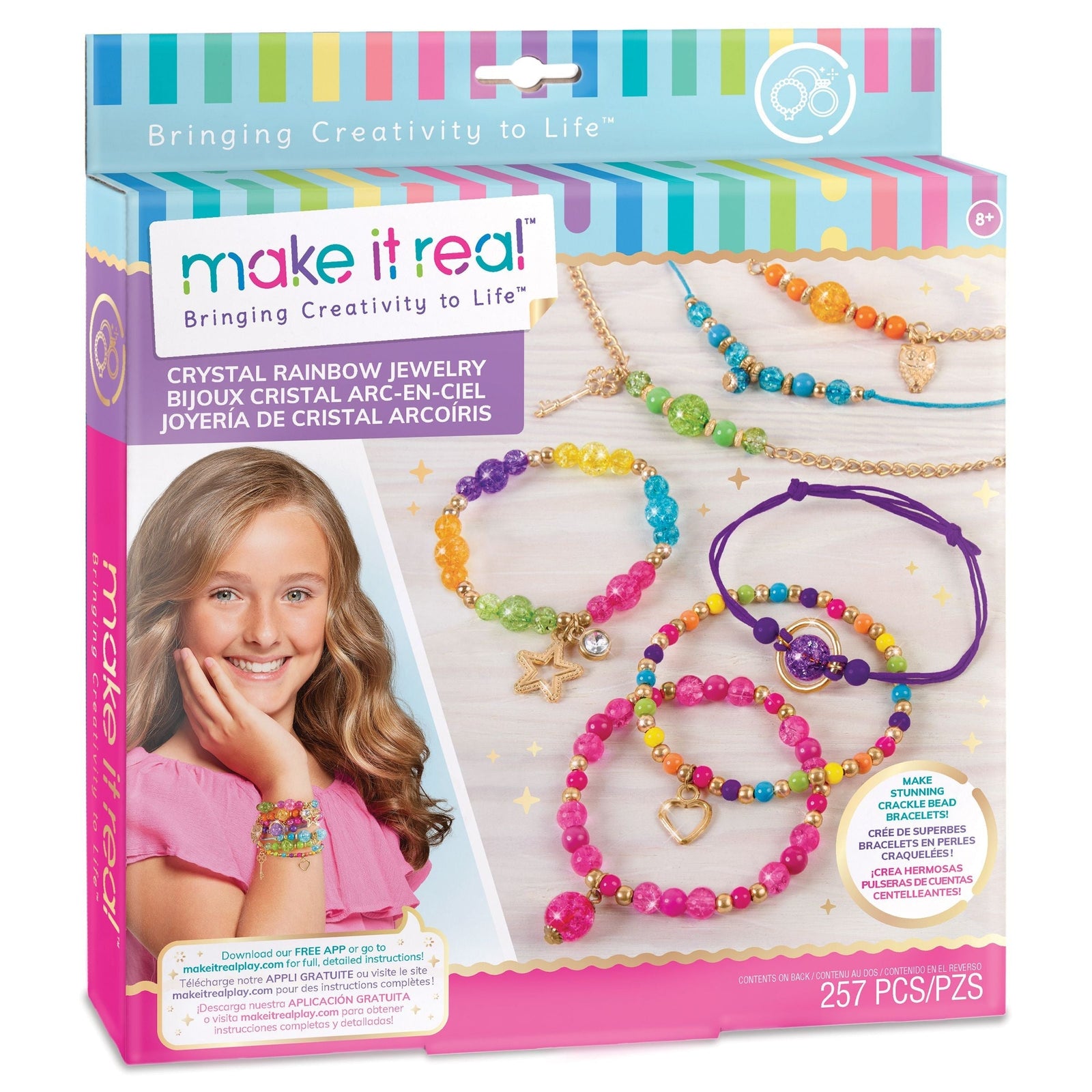 Customizable Friendship Bracelete & Charms, Multi-Coloured, 257-pk, for Arts & Crafts/Birthday Favour V9O0 - product image 1