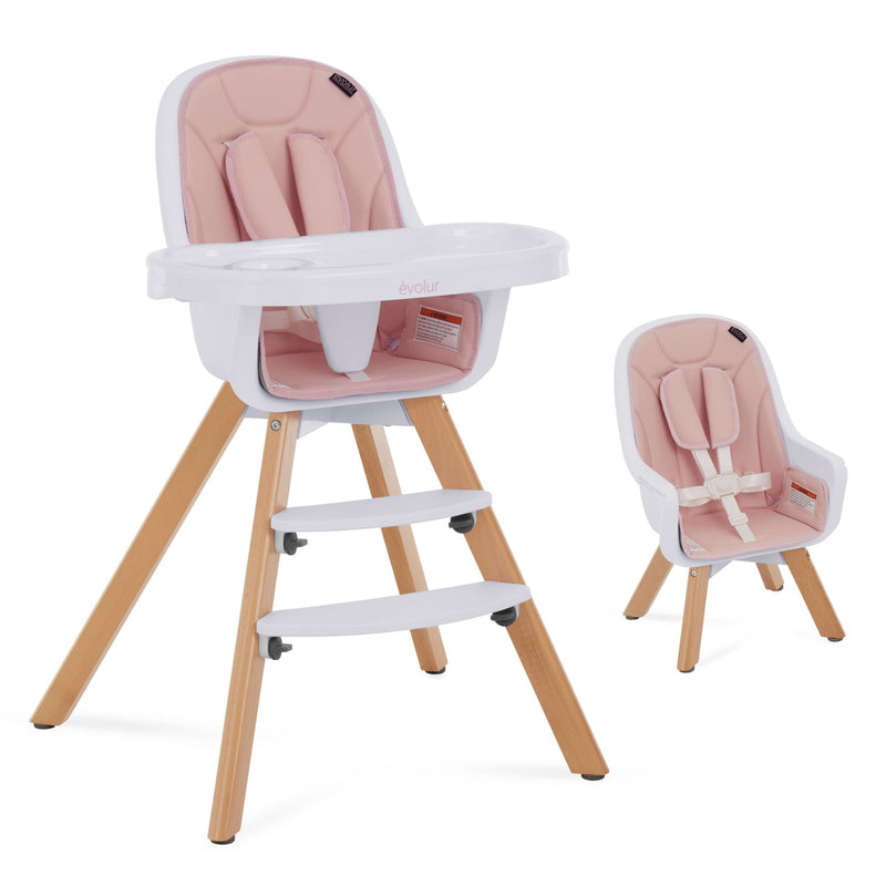 on Me Zoodle Convertible High Chair, Pink Z5A9