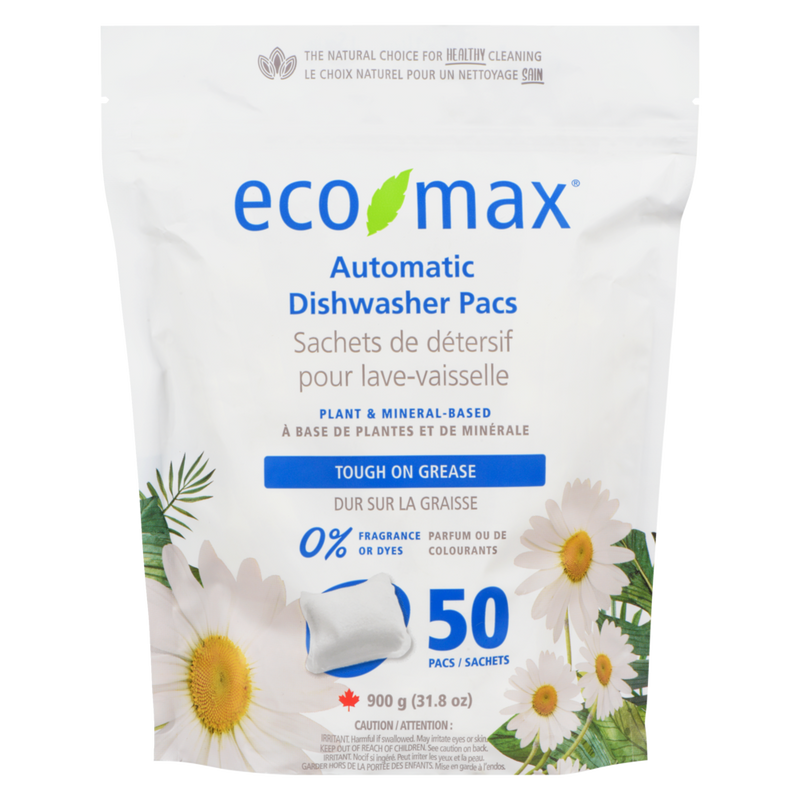 Plant & Mineral-Based Automatic Dishwasher Detergent Tabs, Fragrance-Free, 50-pk G3E0