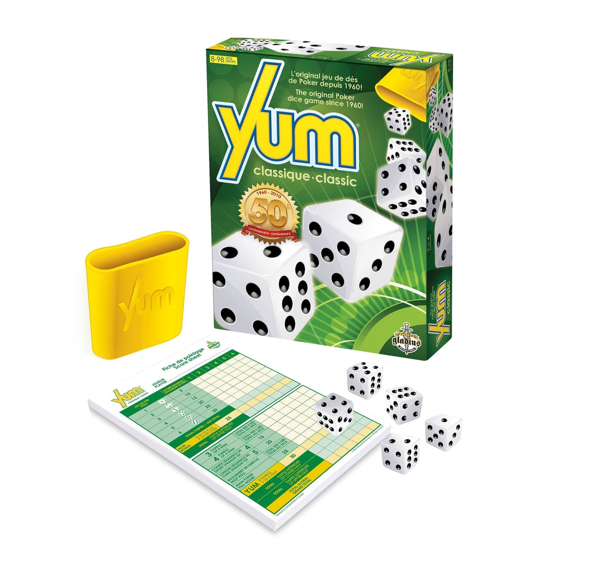 Gladius Yum Classic Collector's Edition Poker Dice Game Set, Ages 8+ H7U9 - product image 1