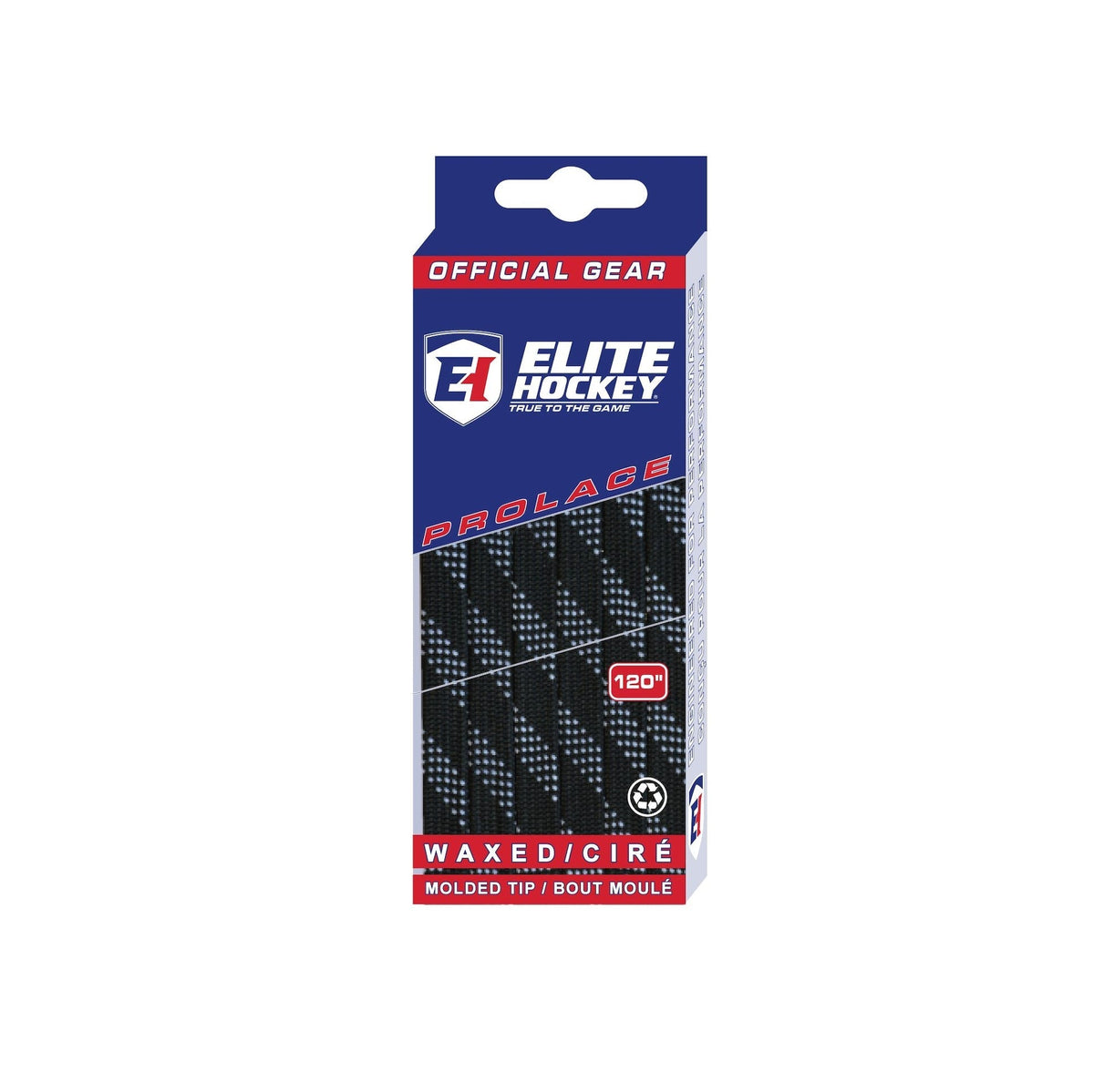 Hockey Prolace Skate Laces, Waxed, Black, Assorted Sizes I0Q5 - product image 1