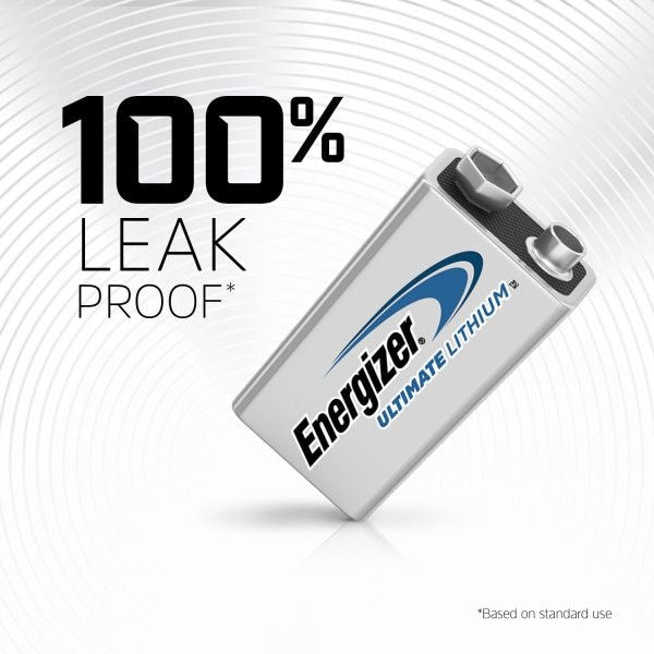 2-pk 9V / 9 Volt Lithium Batteries, EZ Turn Lock, PowerSeal V9K2 - product image 2