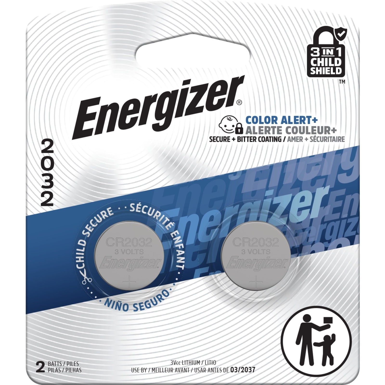2-pk CR2032 3V / 3 Volt Lithium Coin Cell Batteries, Long Lasting D8O5 - product image 1