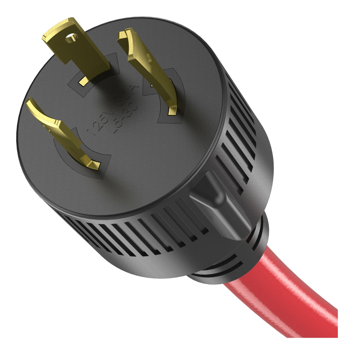 30A 25-ft Triple-Outlet Extension Cord, Red V2Z4 - product image 2