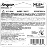 4-pk CR2032 3V / 3 Volt Lithium Coin Cell Batteries, Long Lasting P2I3 - product image 3