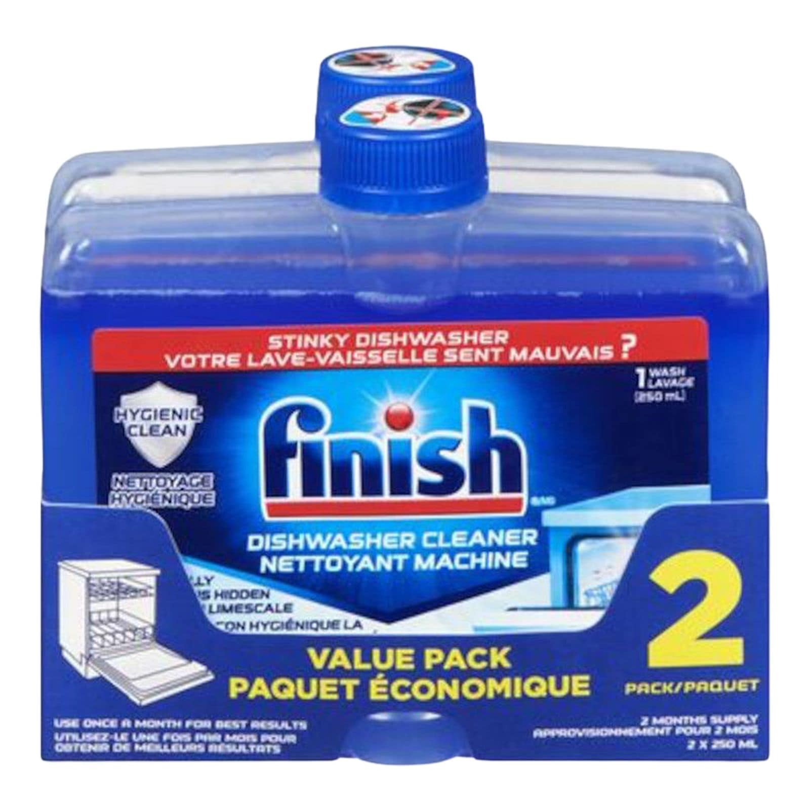 Liquid Dishwasher Cleaner, Fresh Scent, 250-mL, 2-pk W4T6 - product image 1