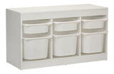 6-Bin Stackable Pull Out Organizer, White F6O5 - product image 1