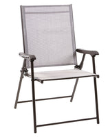 Bluebay Sling Folding Outdoor Patio Accent Chair, Grey, 25x24x37-in A2D8 - product image 1