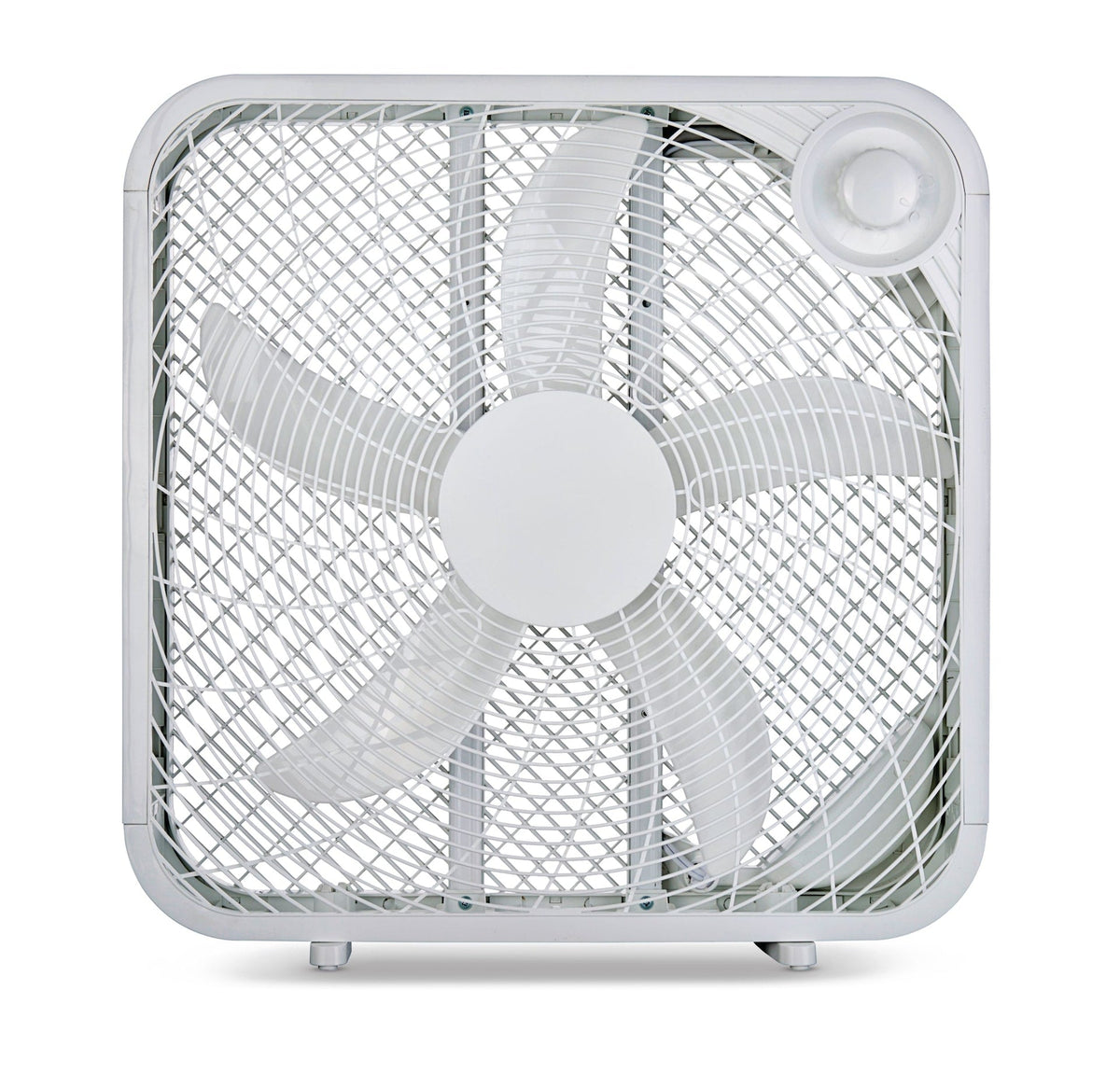 Plastic 5-Blade Portable Box/Floor Fan, 2-Speed, White, 20-in F6E5 - product image 1