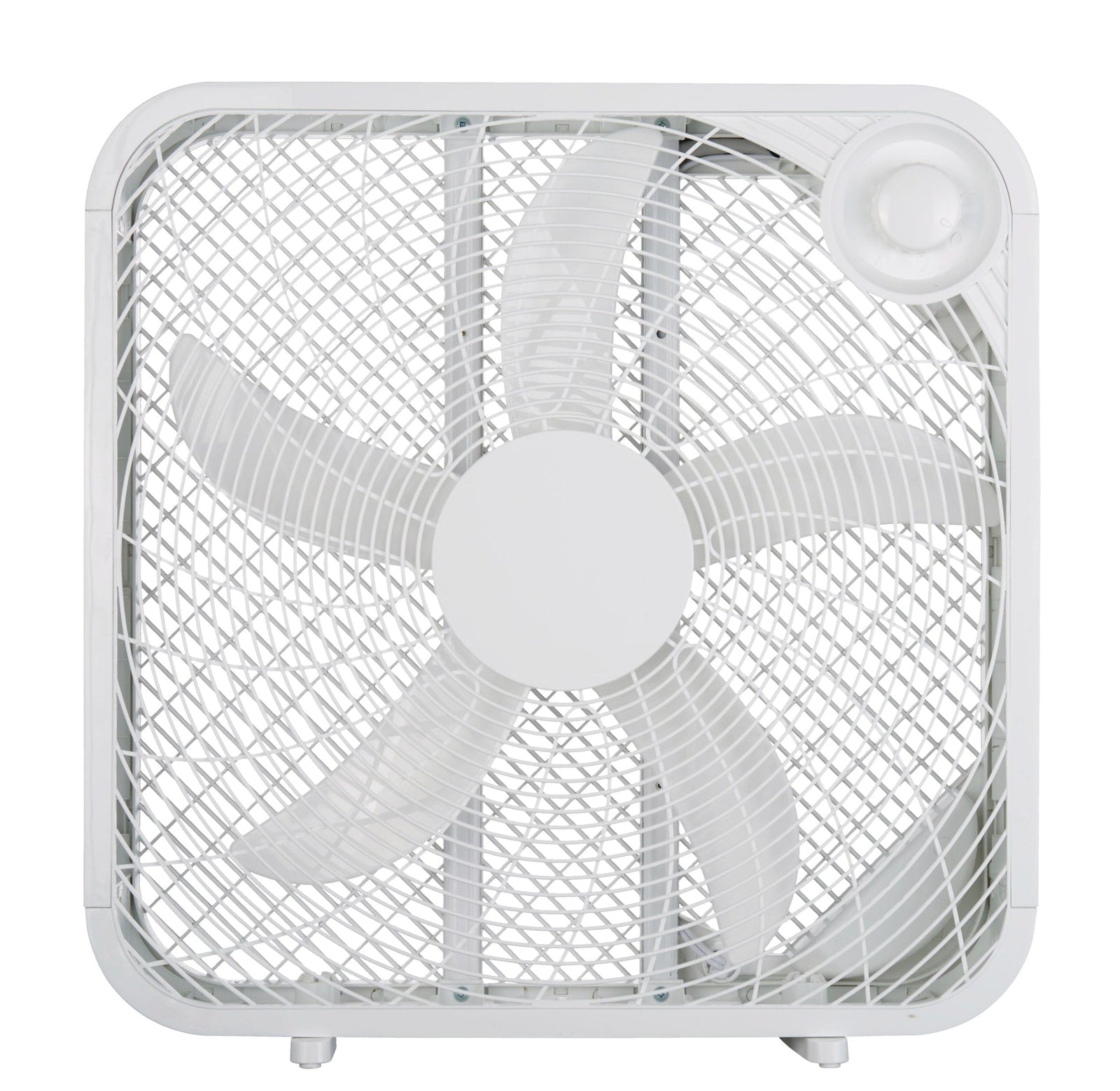 Plastic 5-Blade Portable Box/Floor Fan, 2-Speed, White, 20-in F6E5 - product image 4