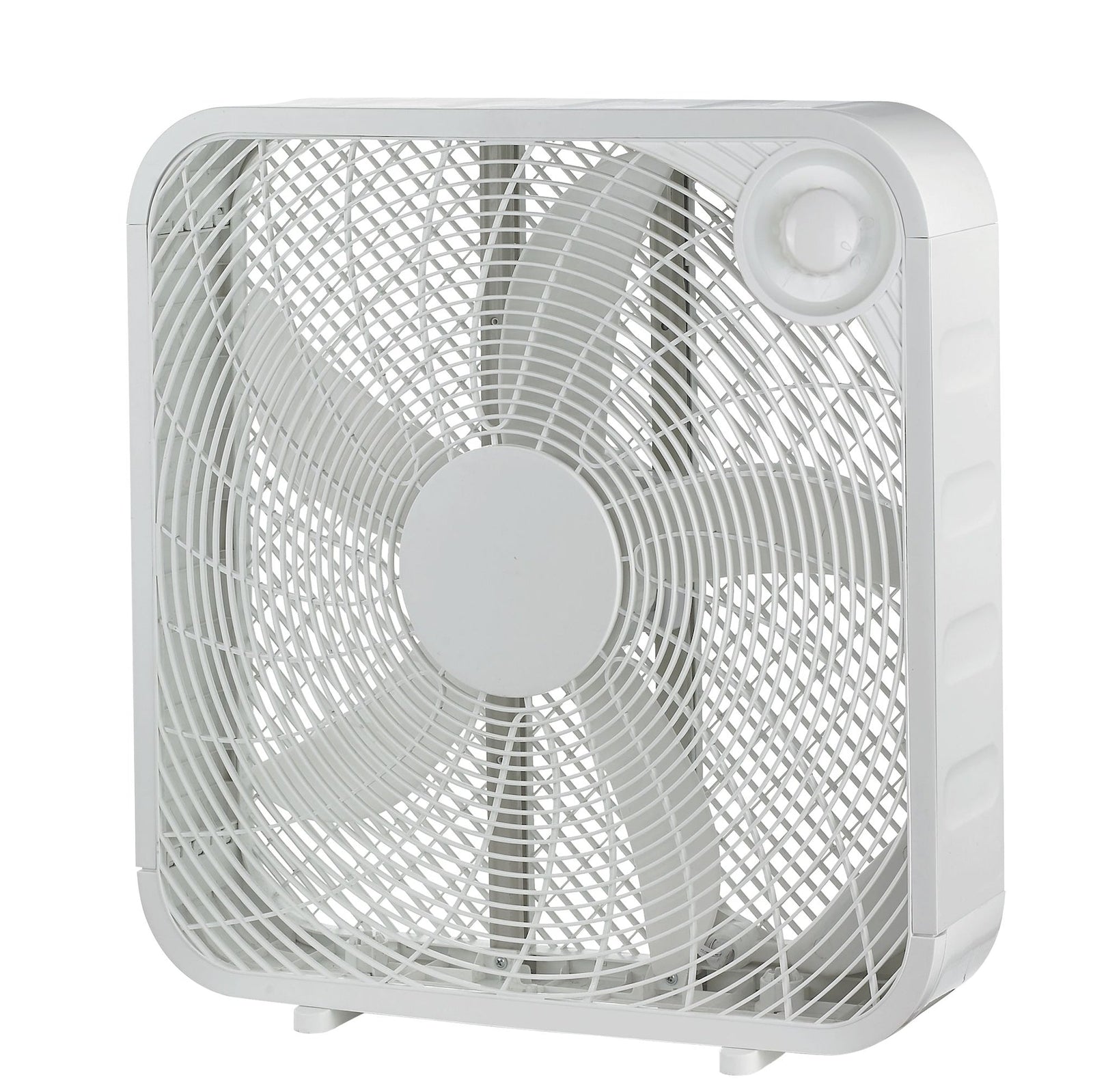 Plastic 5-Blade Portable Box/Floor Fan, 2-Speed, White, 20-in F6E5 - product image 5