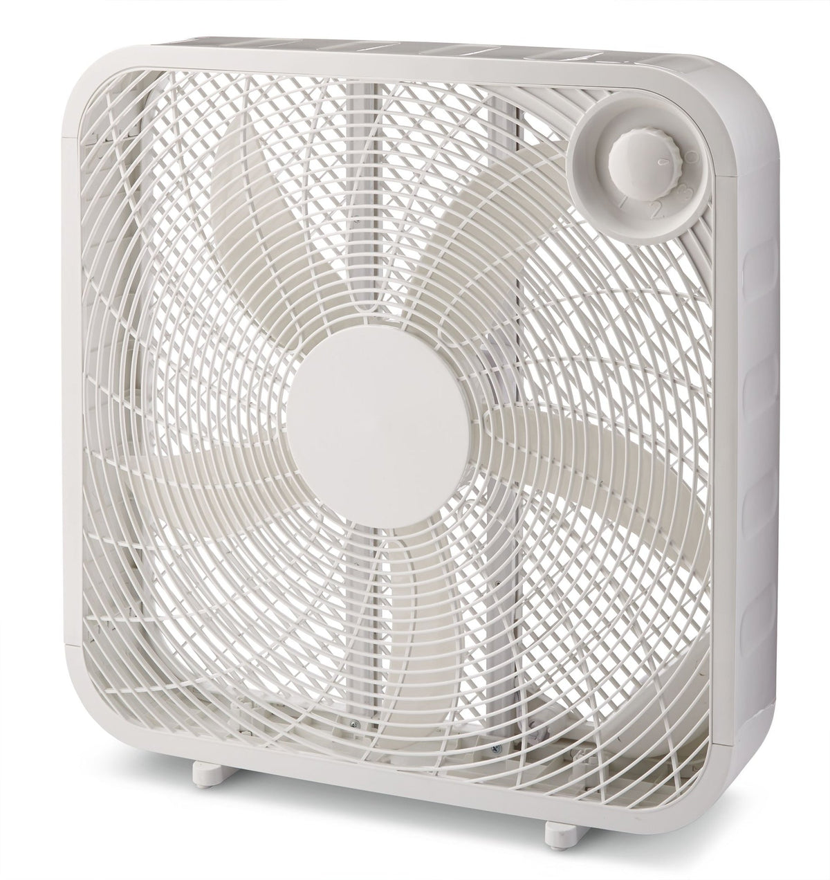 Plastic 5-Blade Portable Box/Floor Fan, 2-Speed, White, 20-in F6E5 - product image 6