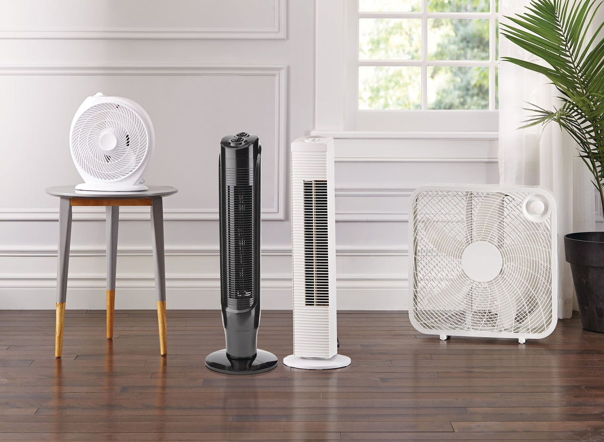 Plastic 5-Blade Portable Box/Floor Fan, 2-Speed, White, 20-in F6E5 - product image 7