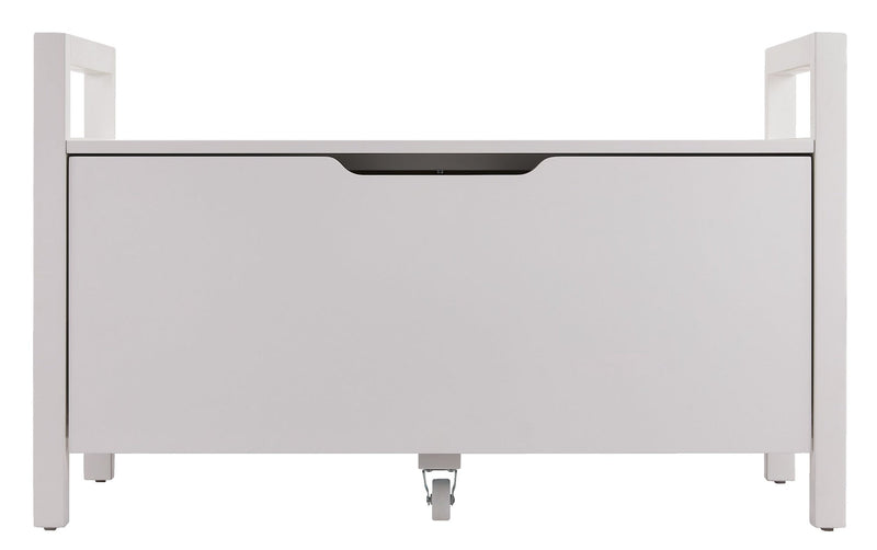 Pull-Out Storage Bench with Cut-out Handles, 36 x 17 x 22-in, White W4X1