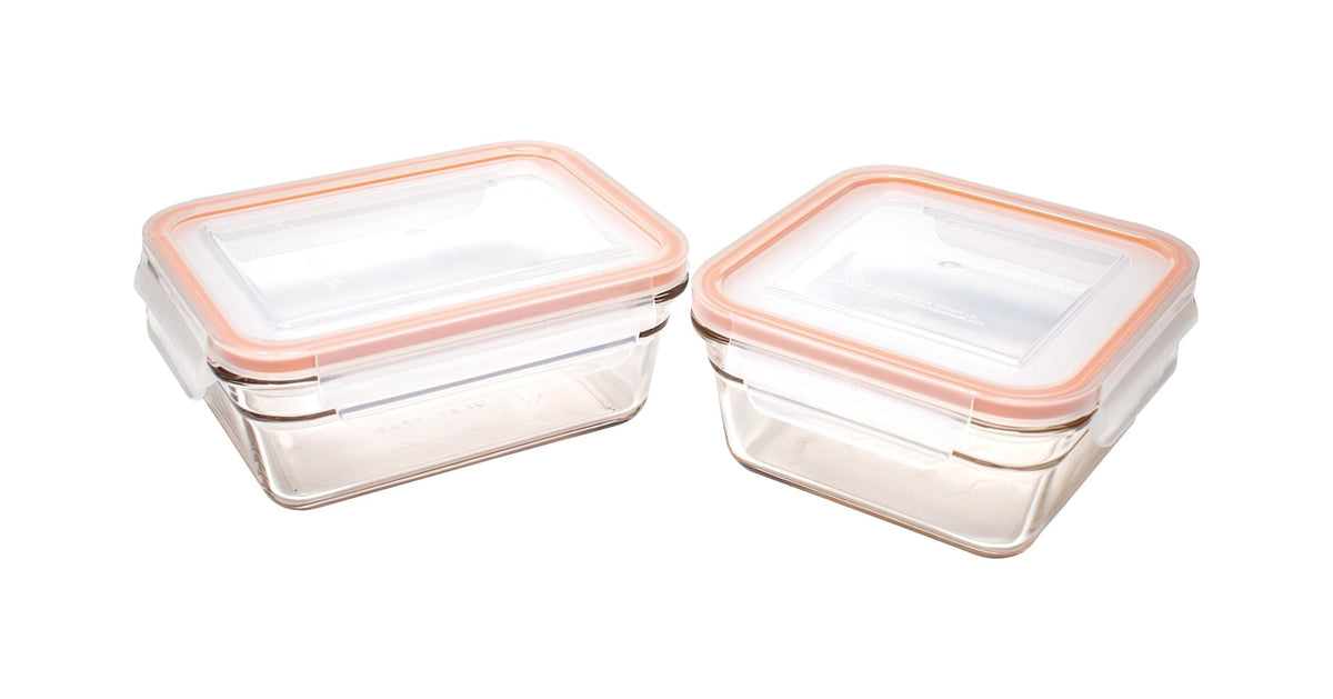 Food Storage Container and Lid Set with Airtight Seal, Rectangular, Various Sizes, 6-pk, with Lids A1O9 - product image 1