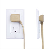 9-ft 16/2 Fabric Extension Cord, Right Angle Plug, 3 Outlets, Gold D4H3 - product image 6