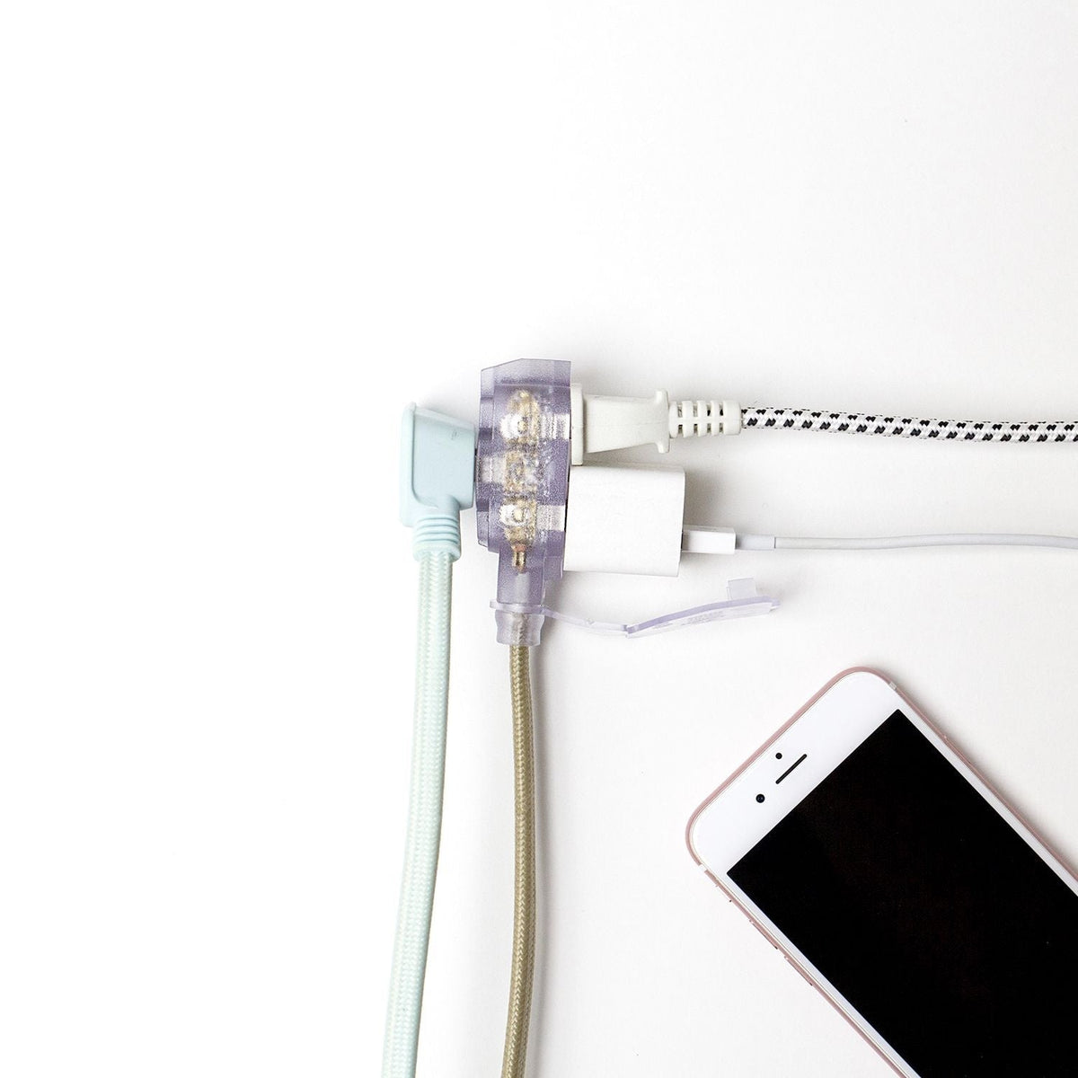 9-ft 16/2 Fabric Extension Cord, Right Angle Plug, 3 Outlets, Gold C8P0 - product image 7