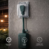 Electric 50-ft 14/3 Outdoor Power Cord with Wireless Remote & 3 Grounded Outlets, Green Q8M9 - product image 8