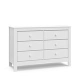 Noah 6-Drawer White Interlocking Double Dresser/Chest L1U6 - product image 1