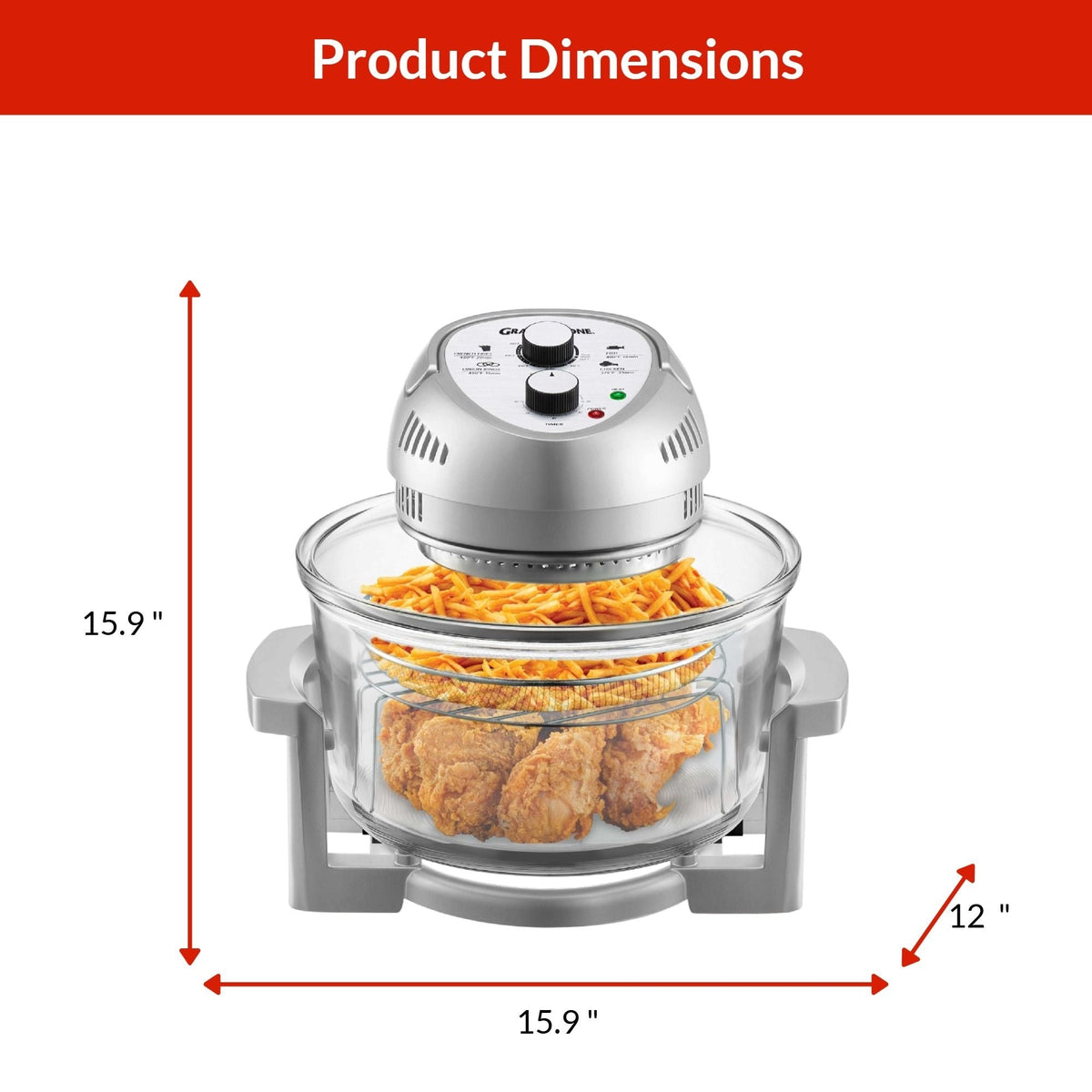 Glass Air Fryer, Silver Z5F0 - product image 3
