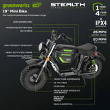 60V Stealth Series Electric Mini-Bike V3A9 - product image 5