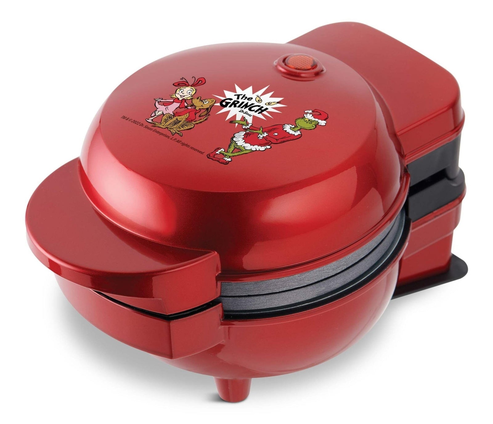 Non-Stick Mini Waffle Maker and Griddle, 6 Interchangeable Plates, Non-Stick, Red. G0B4 - product image 1
