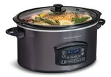 Programmable Defrost Slow Cooker, Black, 6-qt Q1O4 - product image 1