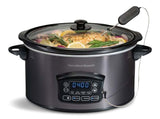 Programmable Defrost Slow Cooker, Black, 6-qt Q1O4 - product image 2