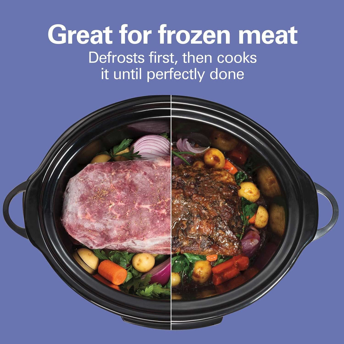 Programmable Defrost Slow Cooker, Black, 6-qt Q1O4 - product image 3