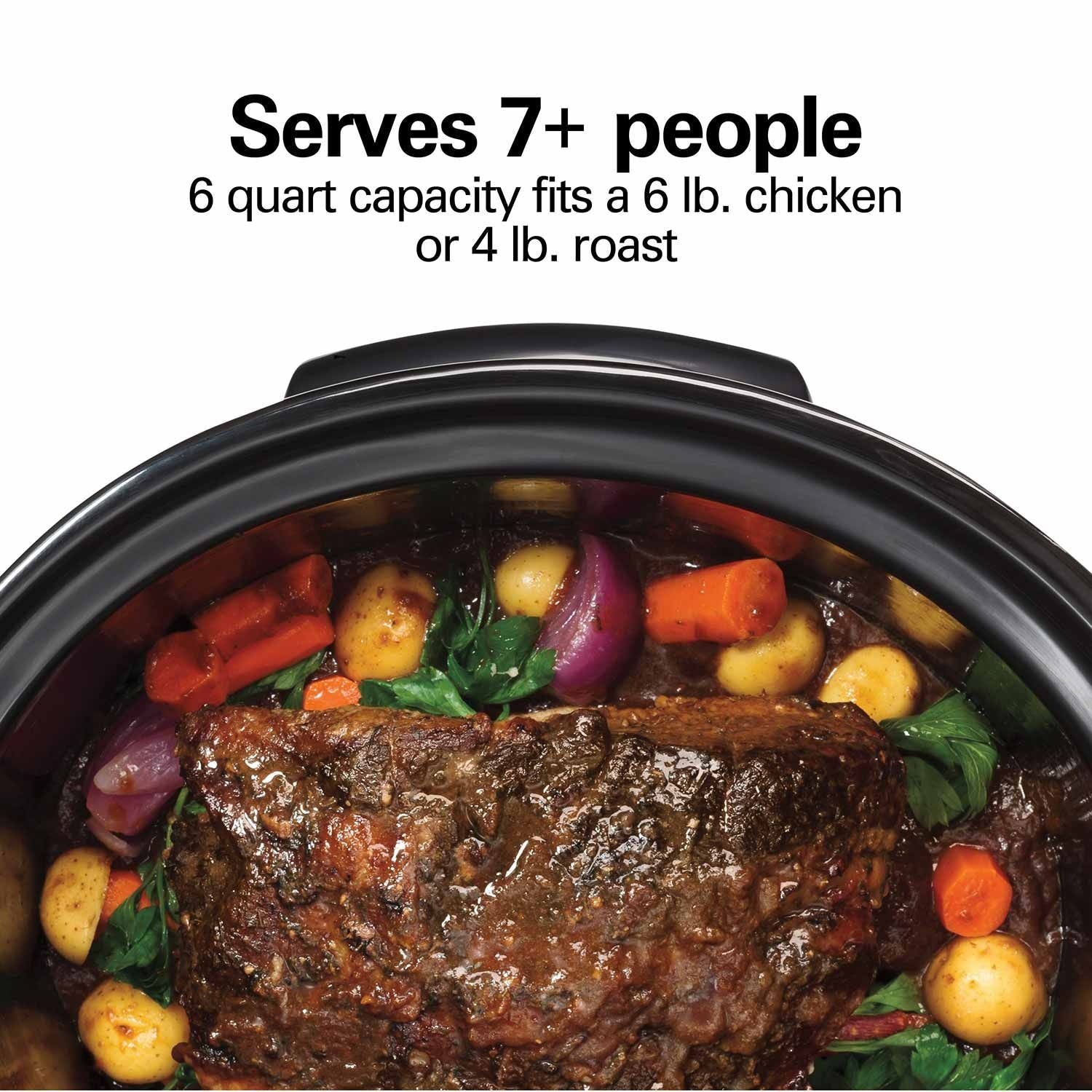 Programmable Defrost Slow Cooker, Black, 6-qt Q1O4 - product image 6