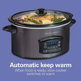 Programmable Defrost Slow Cooker, Black, 6-qt Q1O4 - product image 7