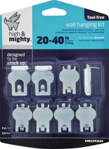High & Mighty DrywAll Hanger, For Hanging Frames, No Tools Required, 40-lb Capacity, Silver, 8-pk T1E4 - product image 1