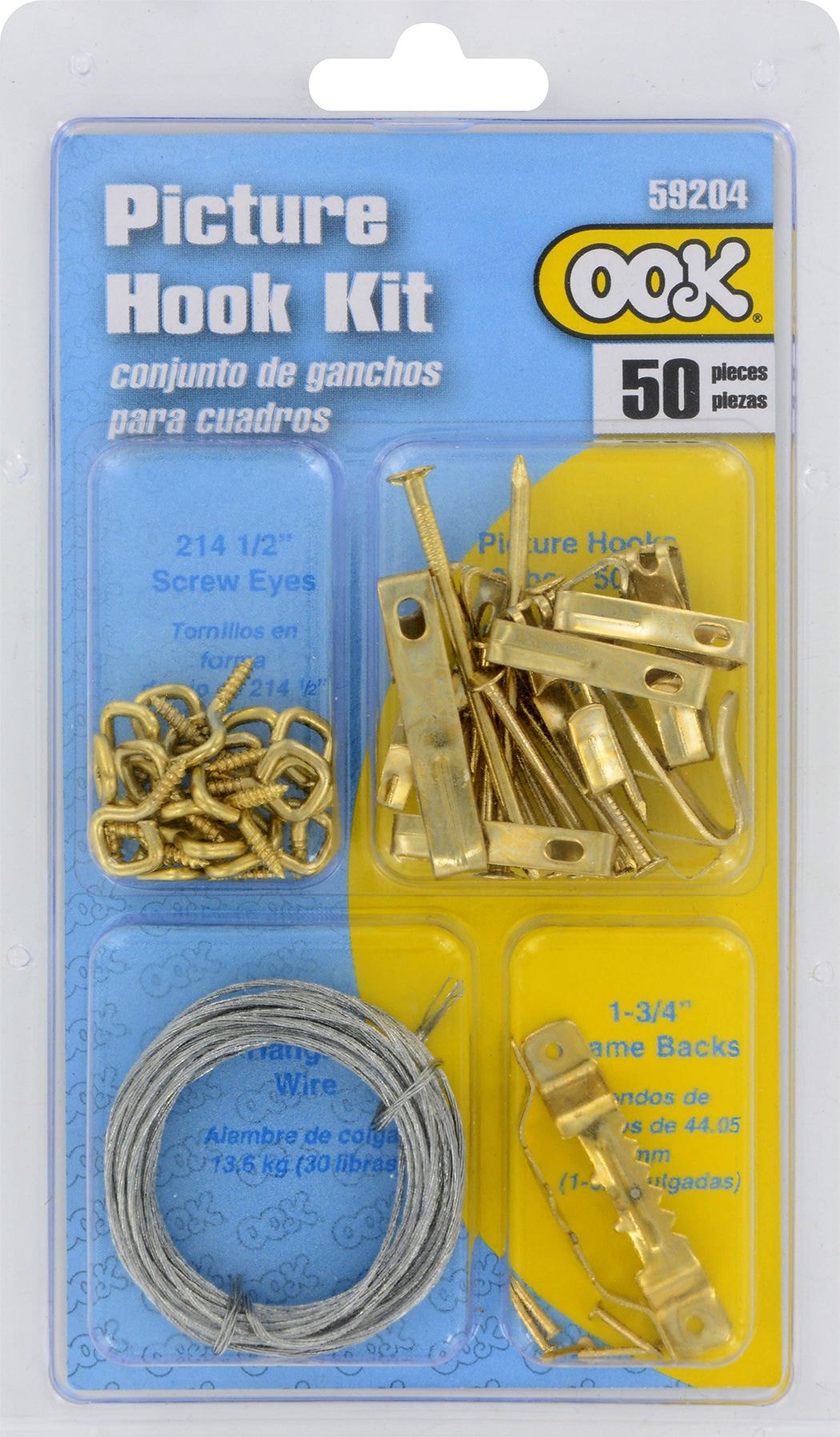 Picture Hanging Kit with Sawtooth Hangers and Screws, 50-pc P1U0 - product image 1