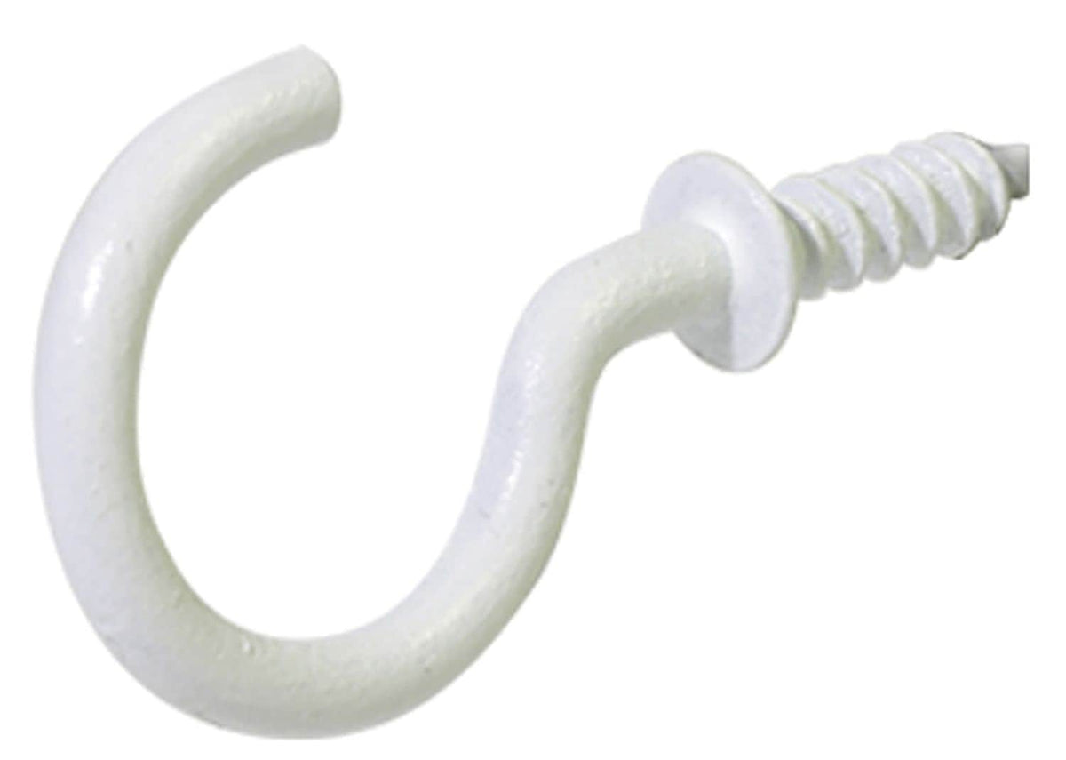 Steel Vinyl Mug Cup Hooks, Screw-In, White, 7/8-in, 40-pk K7N3 - product image 1