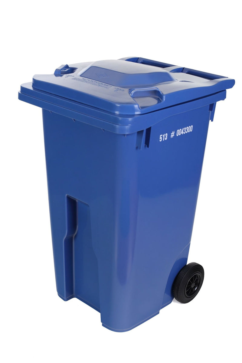 Mastercart 240-L Plastic Rectangular 8-in Wheeled Compost Bin/Recycling Bin/Garbage Can, Assorted Colours Z5G5