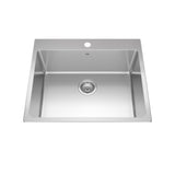 Brookmore Drop in Single Bowl 1-Hole Kitchen Sink, 25-in x 20.9-in x 9-in, Stainless Steel B0Z0 - product image 1