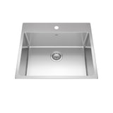 Brookmore Drop In Single Bowl 1-Hole Kitchen Sink, 25-in x 22-in x 9-in, Stainless Steel I1P4 - product image 1
