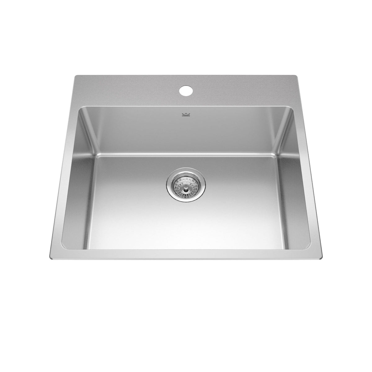 Brookmore Drop In Single Bowl 1-Hole Kitchen Sink, 25-in x 22-in x 9-in, Stainless Steel I1P4 - product image 1