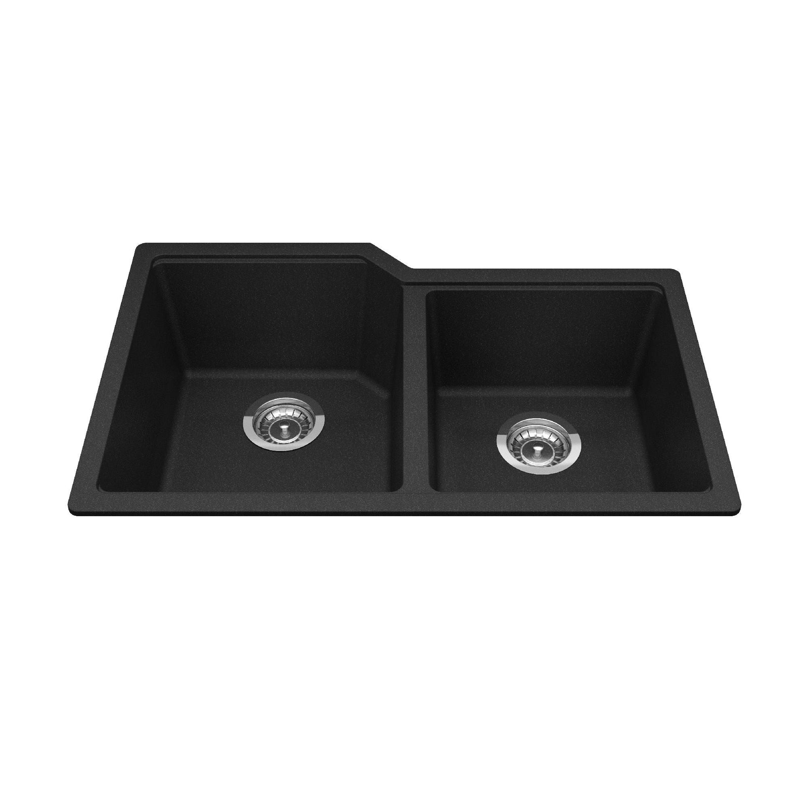 Urban Undermount Granite Double Bowl Kitchen Sink, 30.69-in x 19.69-in x 8.63-in, Onyx L6K9 - product image 2