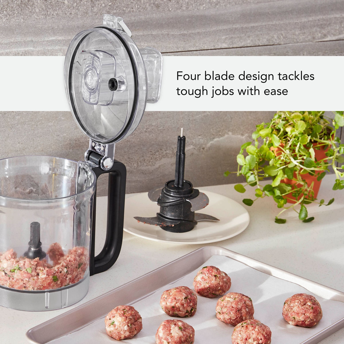 Food Processor Plus Black Matte, 9 Cups U8I6 - product image 4