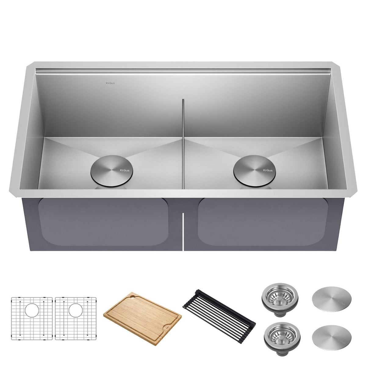 Kore Undermount Stainless Steel Single Bowl Kitchen Sink with Add-Ons, 33x19x11-in W3Y7 - product image 1