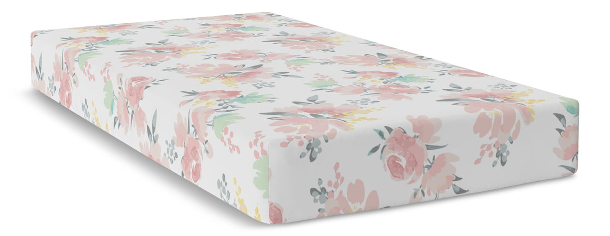 Fitted Percale Crib Sheet, Watercolour Blooms H0I1 - product image 1