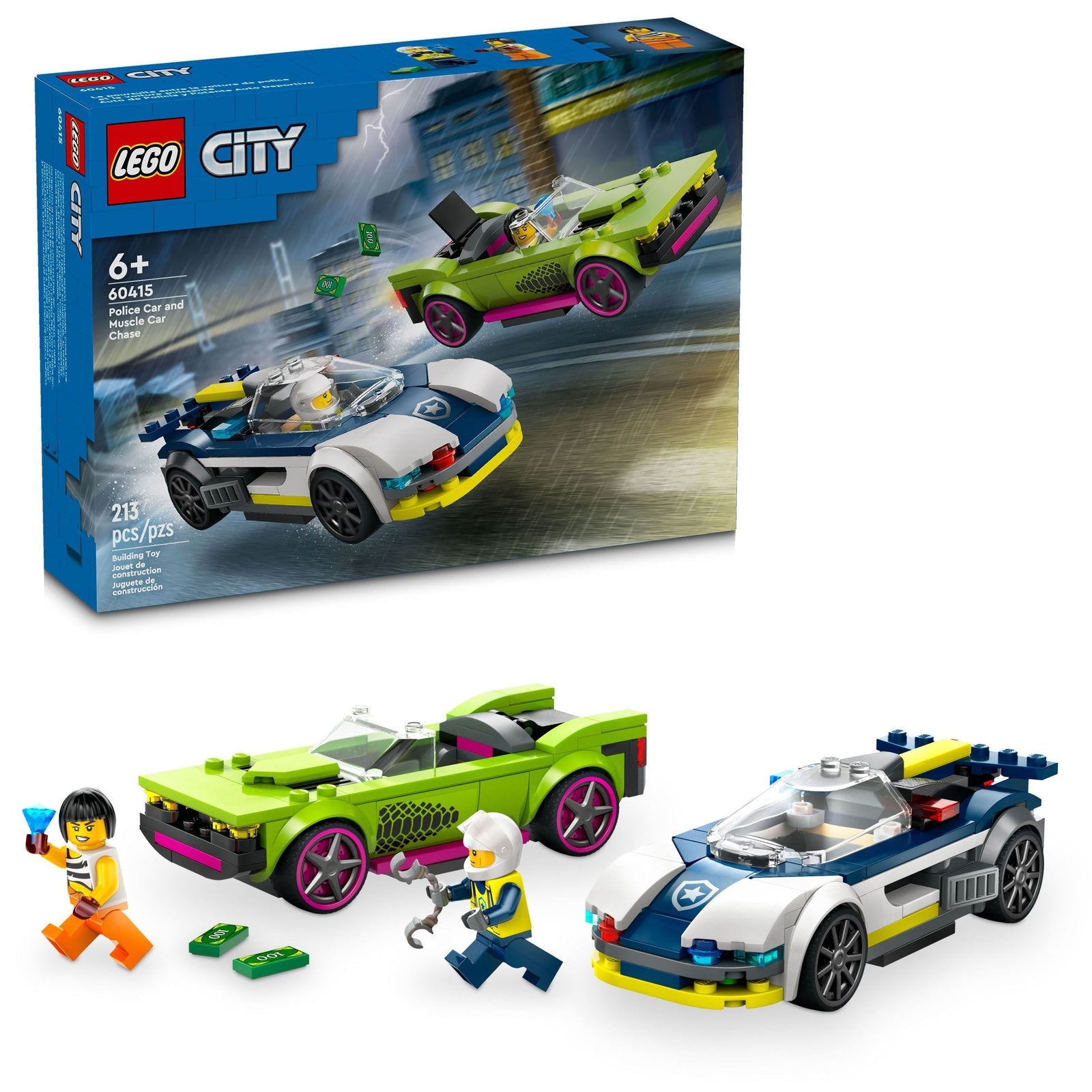 City Police Car and Muscle Car Chase - 60415, 213-pcs, Ages 6+ X8P3 - product image 1