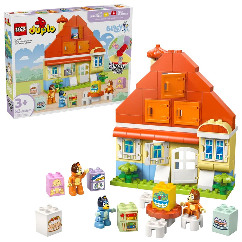 Duplo Bluey's Family House with Memory Game - 10459, 83-pcs, Ages 3+ L9D0